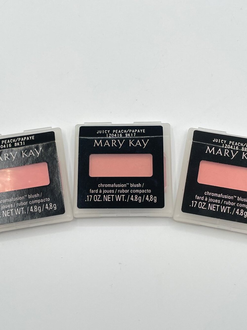 New - Lot Of 3 Mary Kay Chromafusion Blush Juicy Peach Full Size 120416